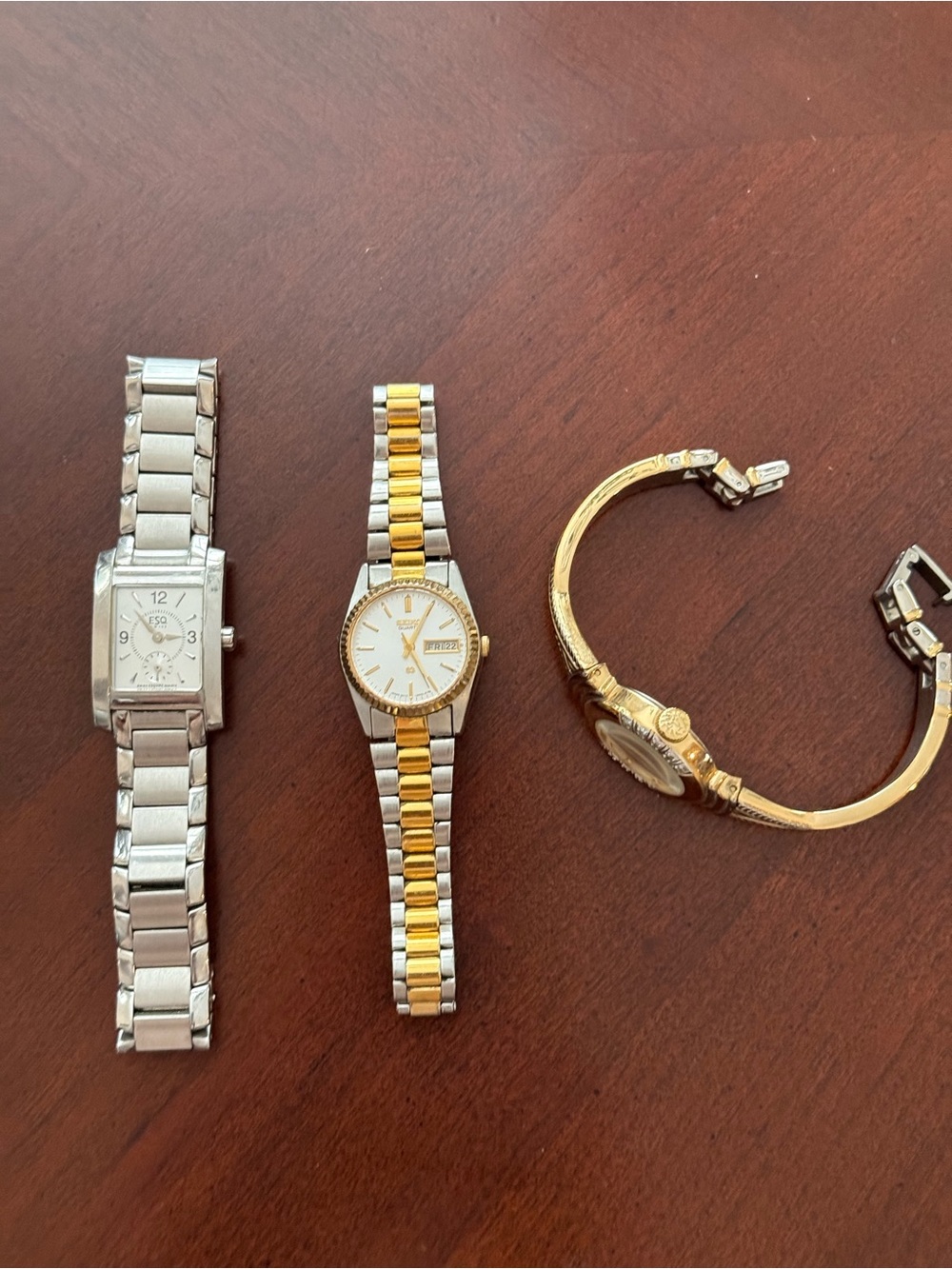 Women’s Watches vintage Seiko, ESQ Swiss, Anne Klein Quartz AS IS Need Batteries